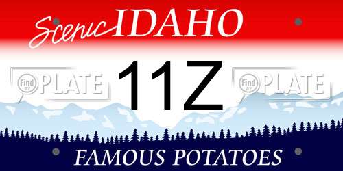 11Z Idaho License Plate