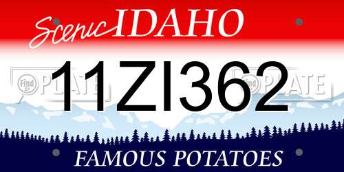 11ZI362 Idaho License Plate