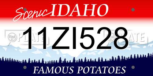 11ZI528 Idaho License Plate