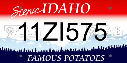 11ZI575 Idaho License Plate