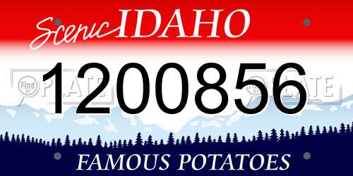 1200856 Idaho License Plate