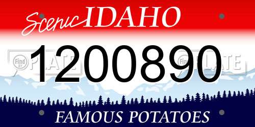 1200890 Idaho License Plate