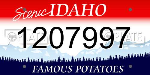 1207997 Idaho License Plate