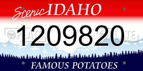 1209820 Idaho License Plate