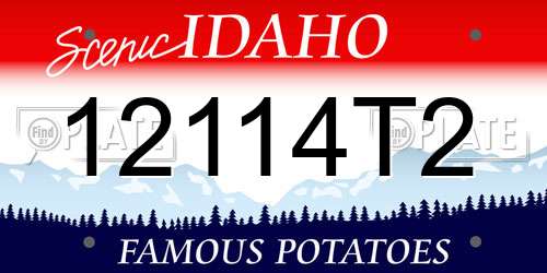 12114T2 Idaho License Plate