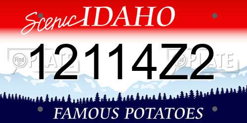 12114Z2 Idaho License Plate