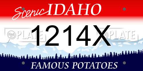 1214X Idaho License Plate