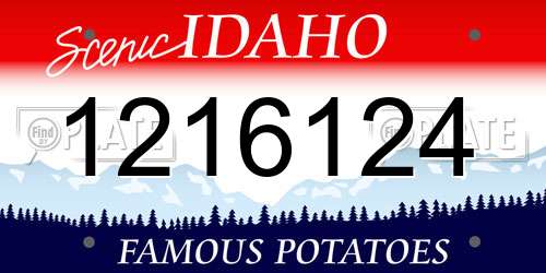 1216124 Idaho License Plate