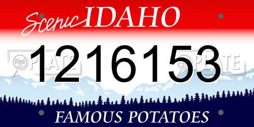 1216153 Idaho License Plate