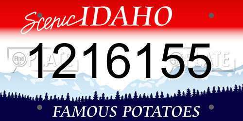1216155 Idaho License Plate