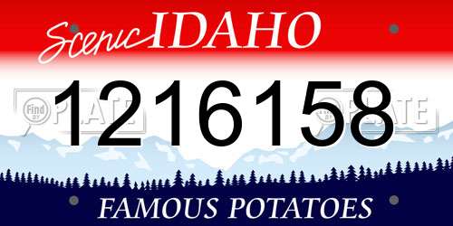 1216158 Idaho License Plate