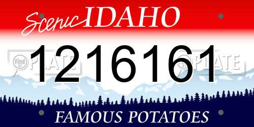 1216161 Idaho License Plate