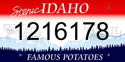 1216178 Idaho License Plate