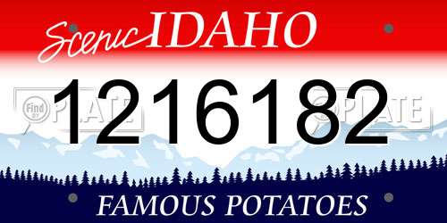 1216182 Idaho License Plate