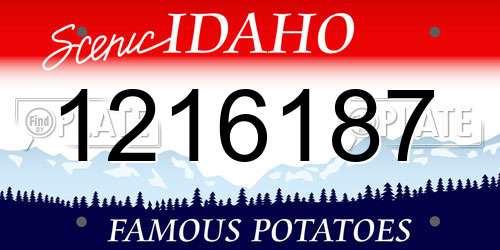 1216187 Idaho License Plate