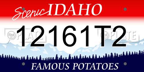 12161T2 Idaho License Plate