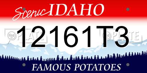 12161T3 Idaho License Plate