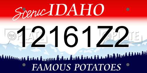 12161Z2 Idaho License Plate