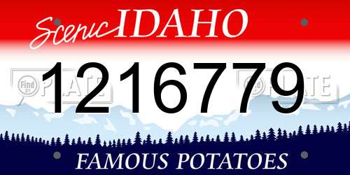 1216779 Idaho License Plate