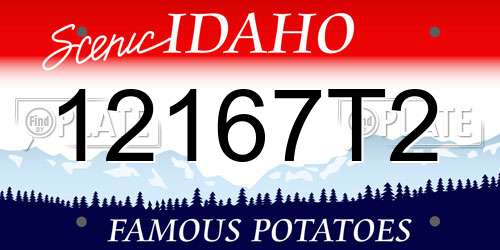 12167T2 Idaho License Plate