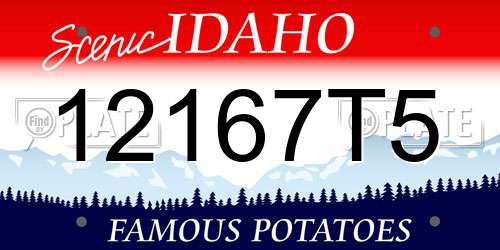 12167T5 Idaho License Plate