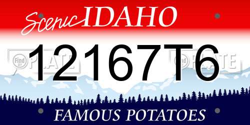 12167T6 Idaho License Plate