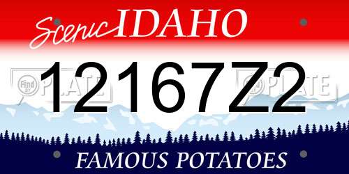 12167Z2 Idaho License Plate