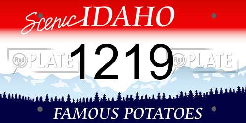 1219 Idaho License Plate
