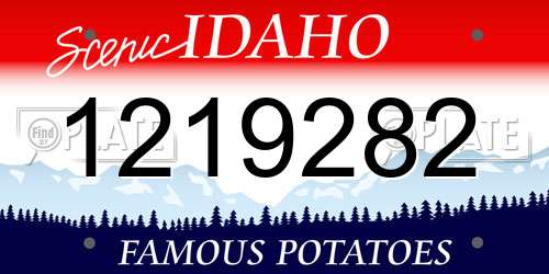 1219282 Idaho License Plate