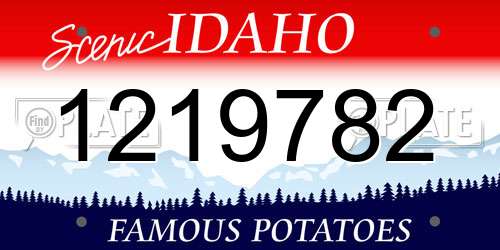 1219782 Idaho License Plate