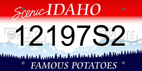 12197S2 Idaho License Plate