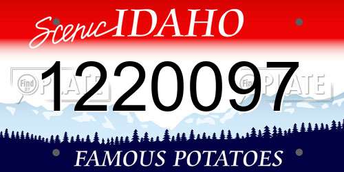 1220097 Idaho License Plate