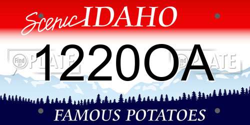 1220OA Idaho License Plate