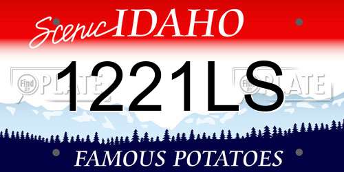 1221LS Idaho License Plate