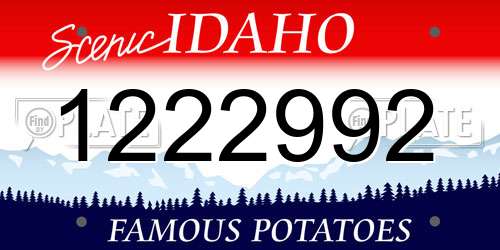 1222992 Idaho License Plate