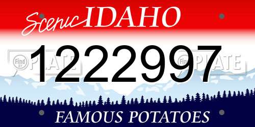 1222997 Idaho License Plate