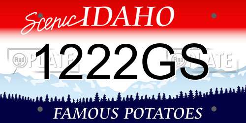 1222GS Idaho License Plate