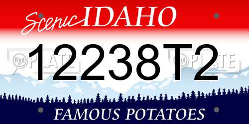 12238T2 Idaho License Plate