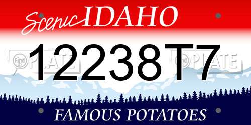 12238T7 Idaho License Plate