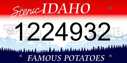 1224932 Idaho License Plate