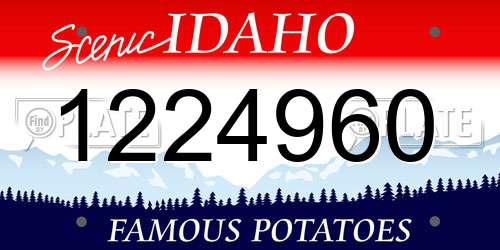 1224960 Idaho License Plate