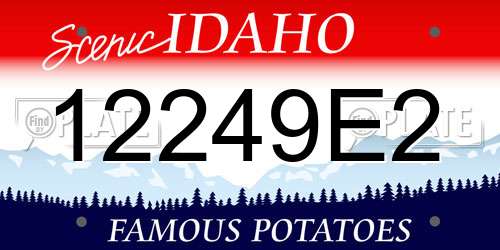 12249E2 Idaho License Plate