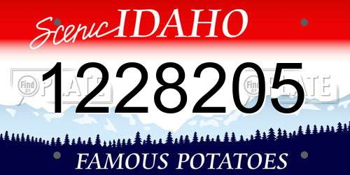 1228205 Idaho License Plate