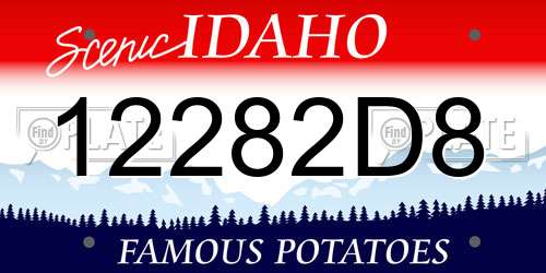 12282D8 Idaho License Plate