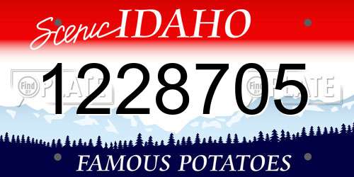 1228705 Idaho License Plate