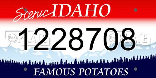 1228708 Idaho License Plate