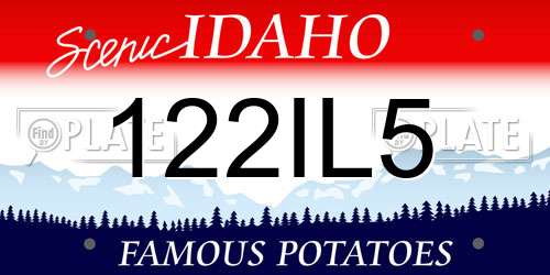 122IL5 Idaho License Plate