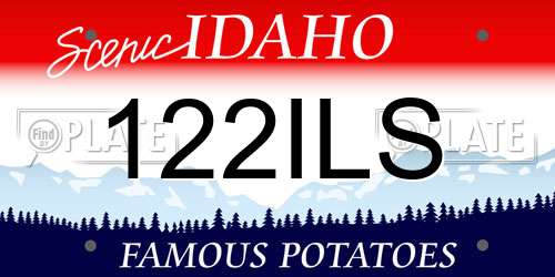 122ILS Idaho License Plate