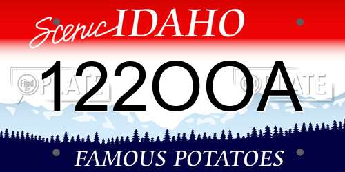 122OOA Idaho License Plate