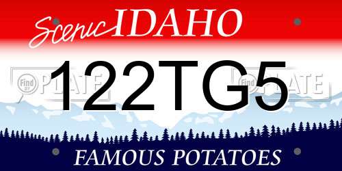 122TG5 Idaho License Plate